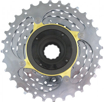Sunrace Freewheel Mfex9 E-Bike 9V 11-32T Aluminium Zilver/Goud