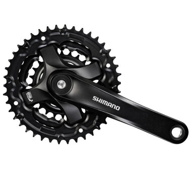 Shimano Crankstel Tourney Fc-Ty501 42-34-24 175Mm Zwart