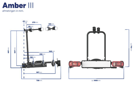 Pro-User Amber Iii Trekhaak Fietsendrager 7/13-Polig Max. 60 Kg