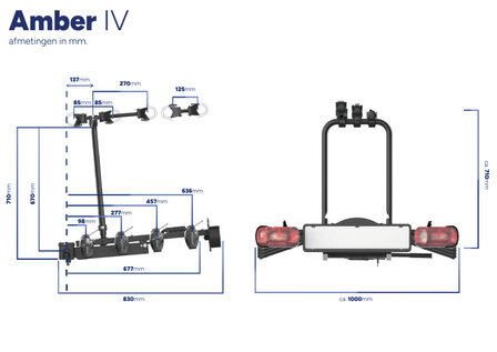 Pro-User Amber Iv Trekhaak Fietsendrager 7/13-Polig Max. 60 Kg