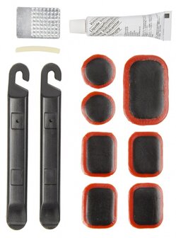 M-Wave Banden Reparatie Set 12-Delig Smart Repair Kit Zwart