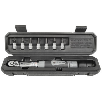 M-Wave Momentsleutelset Tw-4/24 Met Bitjes 4-24 Nm 8-Delig