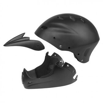 M-Wave Downhill Fietshelm Unisex Matzwart Maat 54-58 Cm