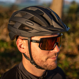 Lynx All-Road Fietshelm Voor Mtb En E-Bike Verstelbaar Maat 54-58 Cm (S/M) matzwart matzwart