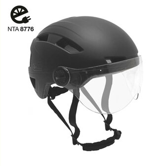 Falkx Helm Vizier Maat 55-58 Cm (M) matzwart matzwart