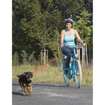 M-Wave Hondenlijn Voor Fiets Met Fietsbeugel 92 Cm Rood/Zwart