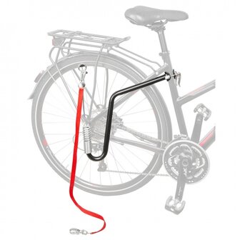 M-Wave Hondenlijn Voor Fiets Met Fietsbeugel 92 Cm Rood/Zwart