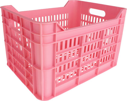 Amigo Fietskrat 30 Liter Kunststof roze roze