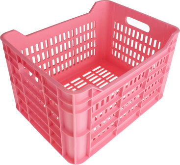 Amigo Fietskrat 30 Liter Kunststof roze roze