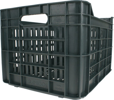 Amigo Fietskrat 30 Liter 100% Gerecycled Kunststof donkergrijs donkergrijs