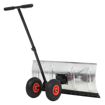 Sneeuwploeg handbediend met wielen 100x44 cm