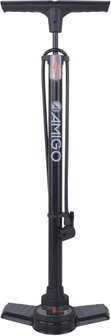 Amigo Luxe Fietspomp Met Drukmeter 11 Bar 73 Cm zwart zwart