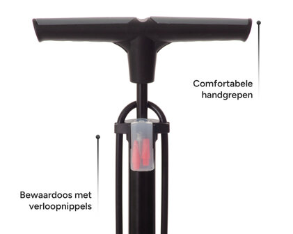 Amigo Luxe Fietspomp Met Drukmeter 11 Bar 73 Cm zwart zwart