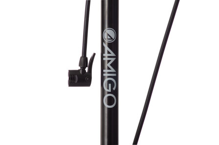 Amigo Luxe Fietspomp Met Drukmeter 11 Bar 73 Cm zwart zwart
