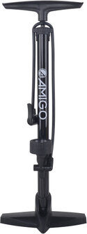 Amigo Fietspomp Met Drukmeter 11 Bar 61 Cm zwart zwart