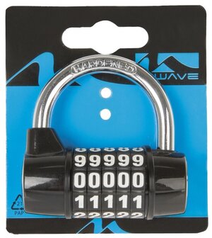 M-Wave Pd 5 Cijferhangslot 62 Mm Staal Zwart