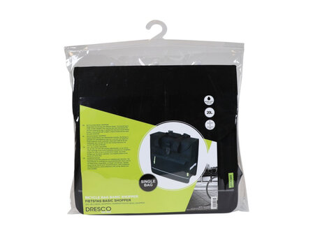 Dresco Basic Shopper Pakaftas 20 Liter Nylon zwart zwart
