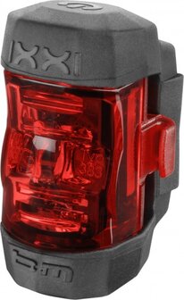 Busch + M&uuml;ller Ixxi Achterlicht Led Oplaadbaar Zwart/Rood