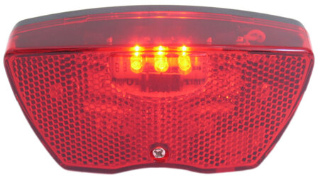 Edge City Dragerachterlicht 3 Led Inclusief Batterijen Rood
