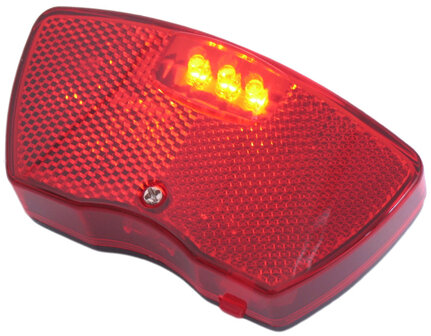 Edge City Dragerachterlicht 3 Led Inclusief Batterijen Rood