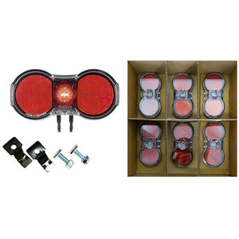 Busch + M&uuml;ller Toplight Flat Plus Achterlicht Led 6 Stuks Rood