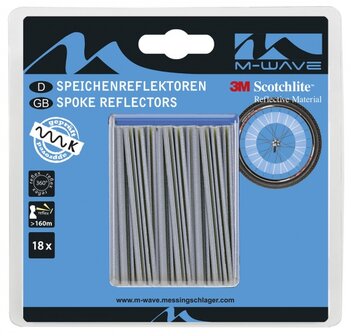 M-Wave 3M Scotchlite Spaakreflectors 18 Stuks