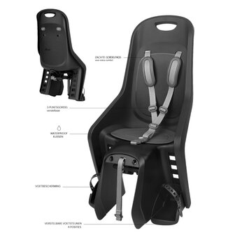 Polisport Duo Bubbly+ Maxi Mik Hd Ompatible Drager Zwart