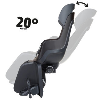 Bobike Go Maxi Fietszitje Achter Dragerbevestiging + Slaapstand Black zwart zwart