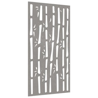 Wanddecoratie tuin bamboe-ontwerp 105x55 cm cortenstaal