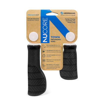 Herrmans Nucore Town Wave Handvatten 130/90 Mm &Oslash;22 Mm zwart zwart