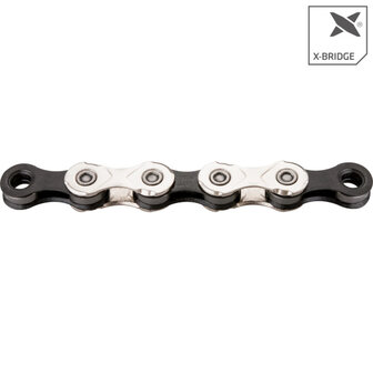 Kmc X11 Long Fietsketting 1/2&amp;quot;-11/128&amp;quot; 118 Schakels 11V Zilver/Zwart