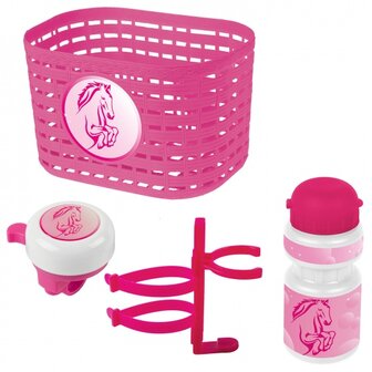 Ventura Accessoiresset Paard Meisjes /Wit 4-Delig roze roze