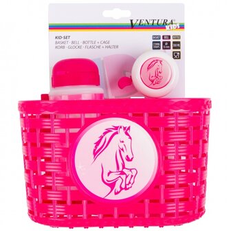 Ventura Accessoiresset Paard Meisjes /Wit 4-Delig roze roze