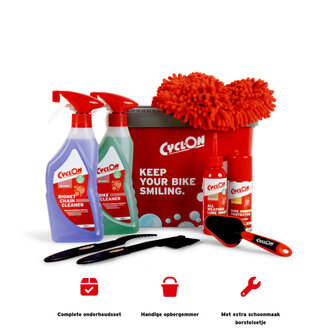 Cyclon All Weather Lube Xl Onderhoudsemmer Rood 9-Delig