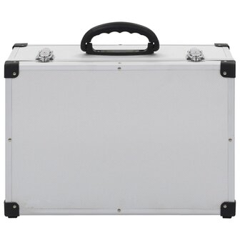 Cd-koffer voor 60 cd&#039;s aluminium ABS zilverkleurig