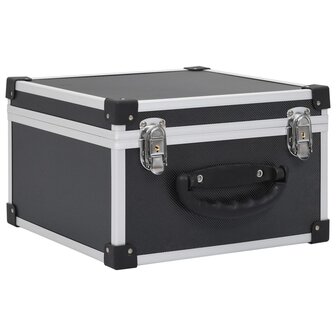 Cd-koffer voor 40 cd&#039;s aluminium ABS zwart