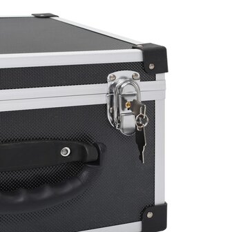 Cd-koffer voor 40 cd&#039;s aluminium ABS zwart