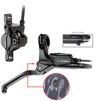 Tektro Hd-E350 Schijfremset Links 3-Vinger Aluminium Zwart