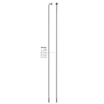 Sapim Leader Spaak 13-254 Zonder Nippel Rvs Zilver 100 Stuks