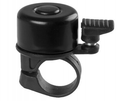 M-Wave Fietsbel Mini Staal Zwart + Schroef