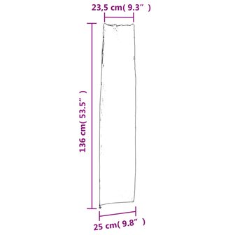 Parasolhoes 136x25/23,5 cm 420D oxford zwart