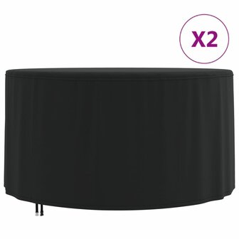 Tuinmeubelhoezen 2 st &Oslash; 157x71 cm 420D oxford stof