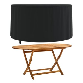 Tuinmeubelhoezen 2 st &Oslash; 157x71 cm 420D oxford stof