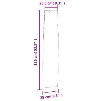 Parasolhoezen 2 st 136x25/23,5 cm 420D oxford stof