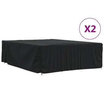 Tuinmeubelhoezen 2 st 350x260x90 cm 420D oxford stof zwart