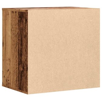 Ladekast 60x41x58 cm bewerkt hout oud houtkleurig