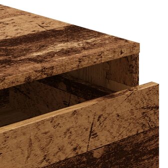 Ladekast 60x41x58 cm bewerkt hout oud houtkleurig