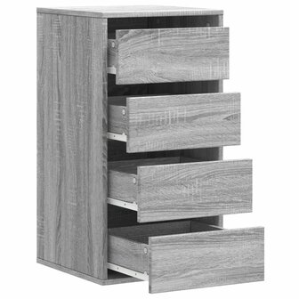 Ladekast 40x41x76 cm bewerkt hout grijs sonoma eikenkleurig