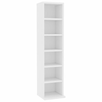 Cd-kast 21x20x88 cm bewerkt hout wit