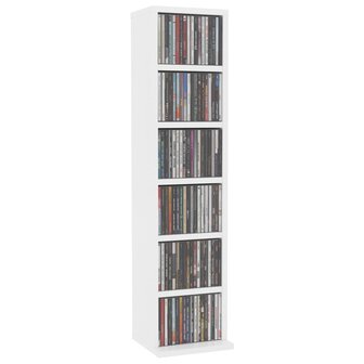 Cd-kast 21x20x88 cm bewerkt hout wit